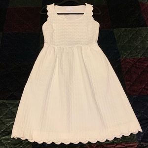 🌸Dalia White Scalloped Dress with Pockets 🌸